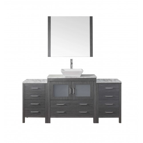 Dior 68" Single Bathroom Vanity Cabinet Set in Zebra Grey