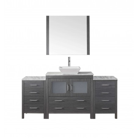 Dior 68" Single Bathroom Vanity Cabinet Set in Zebra Grey