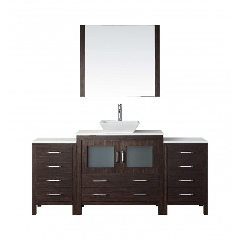 Dior 72" Single Bathroom Vanity Cabinet Set in Espresso