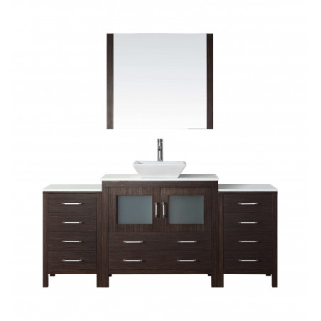 Dior 72" Single Bathroom Vanity Cabinet Set in Espresso