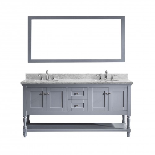 Julianna  72" Double Bathroom Vanity Cabinet Set in Grey