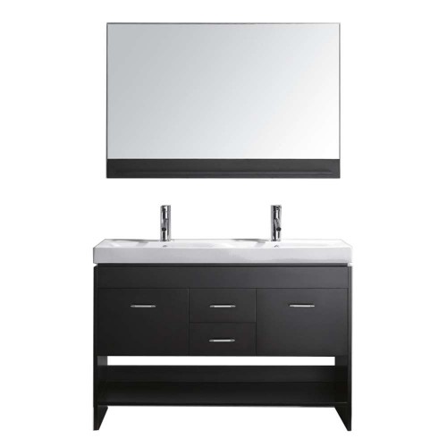 Gloria 48" Double Bathroom Vanity Cabinet Set in Espresso