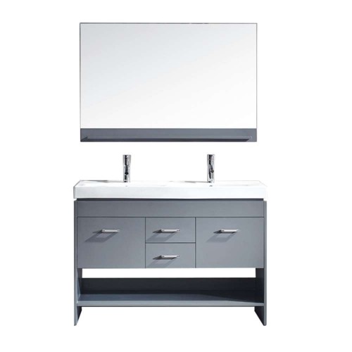 Gloria 48" Double Bathroom Vanity Cabinet Set in Grey