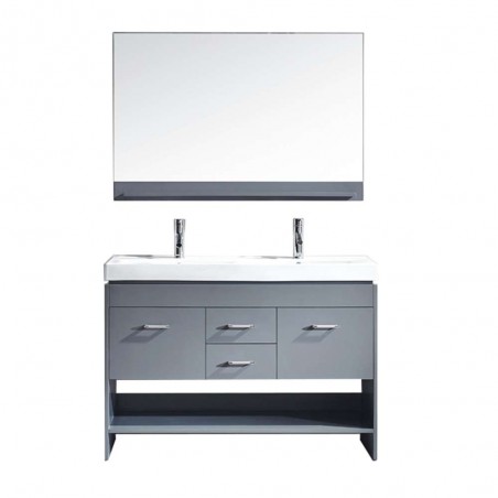 Gloria 48" Double Bathroom Vanity Cabinet Set in Grey