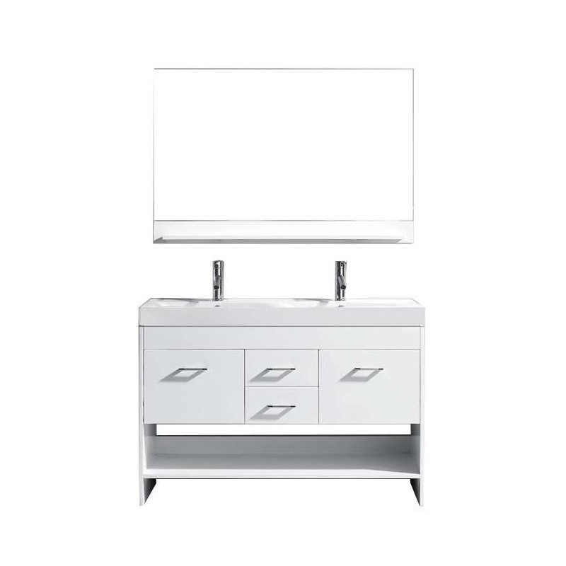 Gloria 48" Double Bathroom Vanity Cabinet Set in White