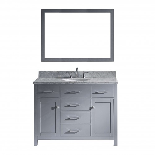 Caroline 48" Single Bathroom Vanity Cabinet Set in Grey