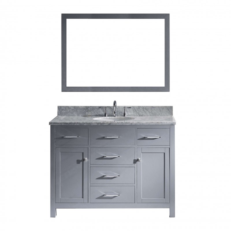 Caroline 48" Single Bathroom Vanity Cabinet Set in Grey