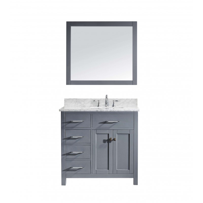 Caroline Parkway 36" Single Bathroom Vanity Cabinet Set in Grey