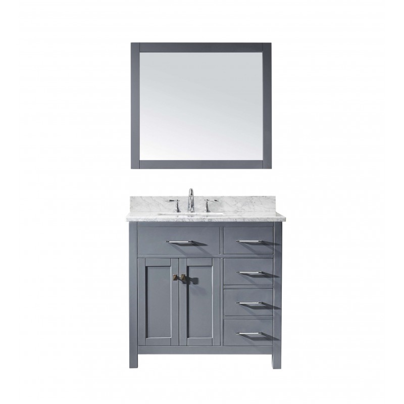Caroline Parkway 36" Single Bathroom Vanity Cabinet Set in Grey