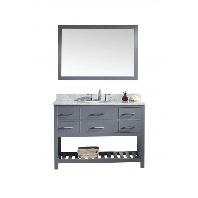 Caroline Estate 48" Single Bathroom Vanity Cabinet Set in Grey