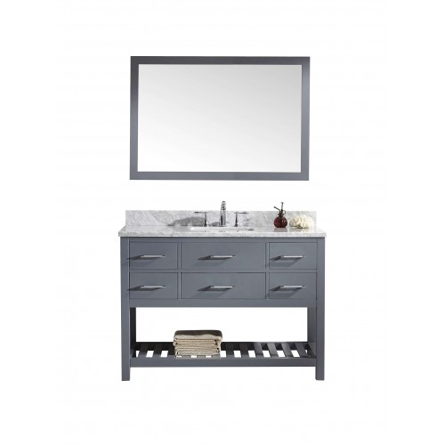 Caroline Estate 48" Single Bathroom Vanity Cabinet Set in Grey