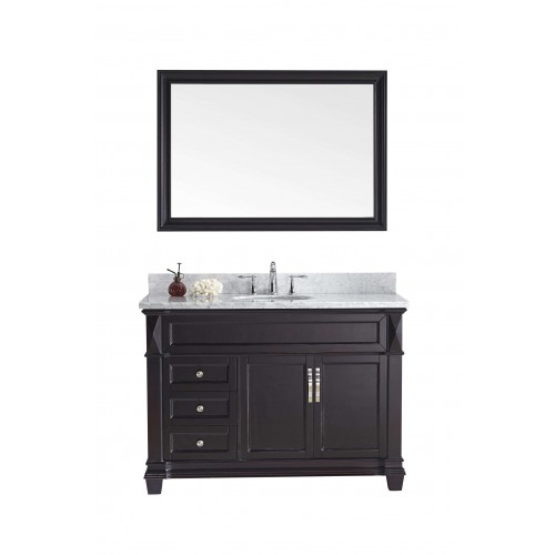 Victoria 48" Single Bathroom Vanity Cabinet Set in Espresso