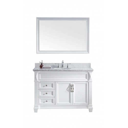 Victoria 48" Single Bathroom Vanity Cabinet Set in White