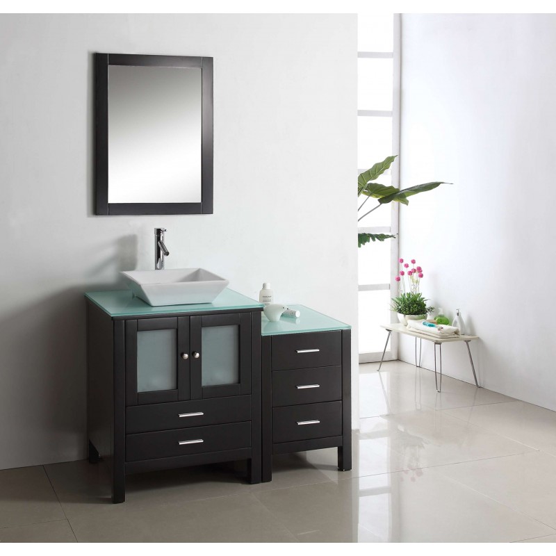 Brentford 46" Single Bathroom Vanity Cabinet Set in Espresso