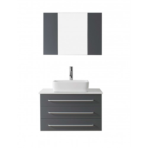 Ivy 32" Single Bathroom Vanity Cabinet Set in Grey