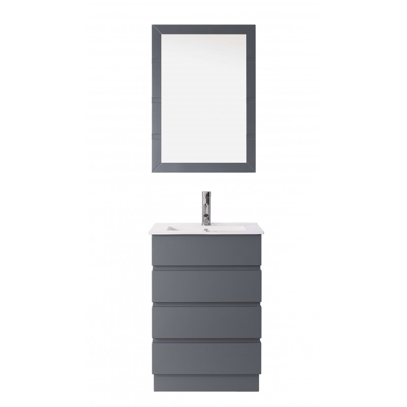 Bruno 24" Single Bathroom Vanity Cabinet Set in Grey