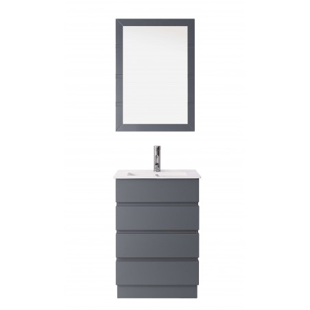 Bruno 24" Single Bathroom Vanity Cabinet Set in Grey