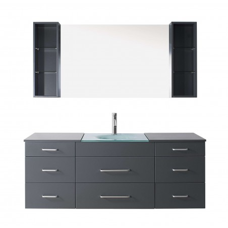 Columbo 63" Single Bathroom Vanity Cabinet Set in Grey