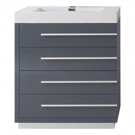 Bailey 30" Single Bathroom Vanity Cabinet in Grey