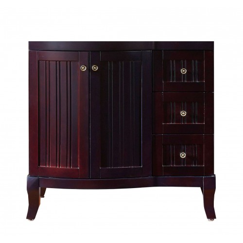 Virtu USA Khaleesi 36" Bathroom Vanity Cabinet in Espresso