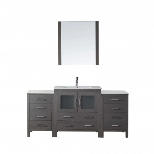 Dior 68" Single Bathroom Vanity Cabinet Set in Grey Oak