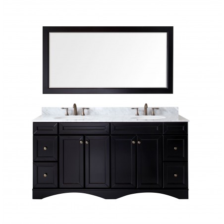 Talisa 72" Double Bathroom Vanity Cabinet Set in Espresso