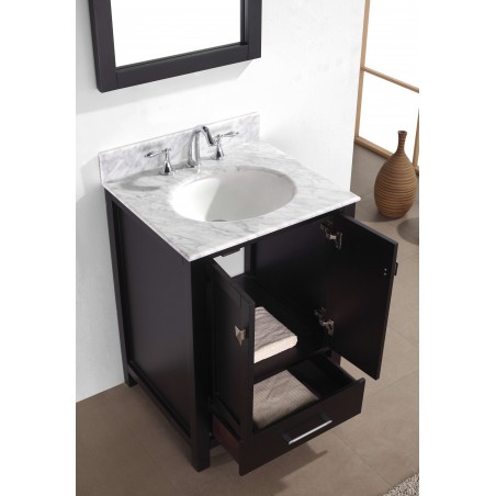 Caroline Avenue 24" Single Bathroom Vanity Cabinet Set in Espresso