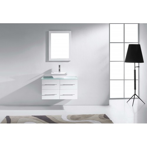 Marsala 35" Single Bathroom Vanity Cabinet Set in White