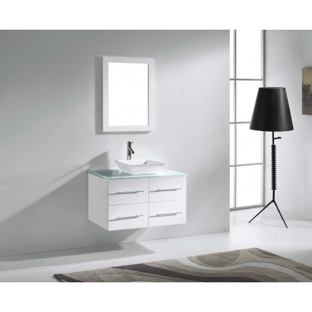 Marsala 35" Single Bathroom Vanity Cabinet Set in White