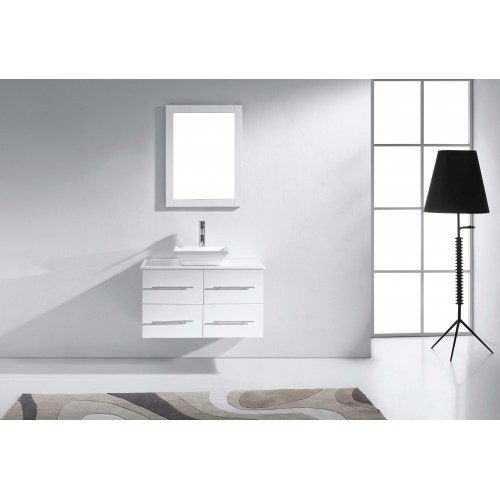 Marsala 35" Single Bathroom Vanity Cabinet Set in White