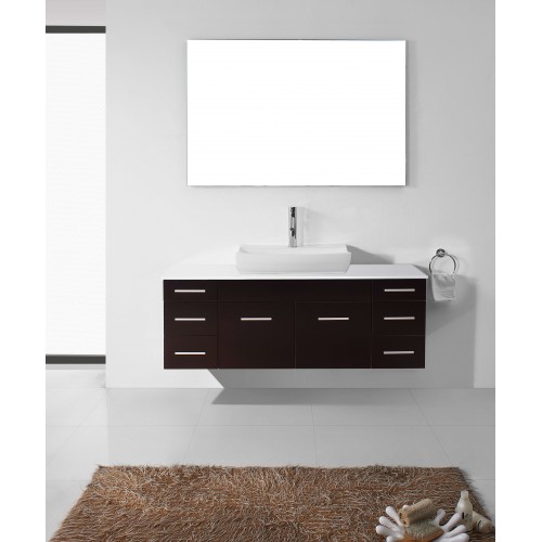 Biagio 56" Single Bathroom Vanity Cabinet Set in Espresso