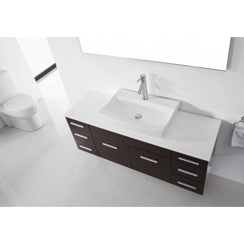 Biagio 56" Single Bathroom Vanity Cabinet Set in Espresso