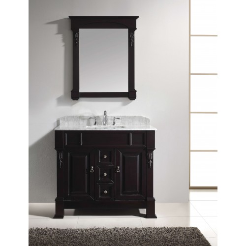 Huntshire 40" Single Bathroom Vanity Cabinet Set in Dark Walnut