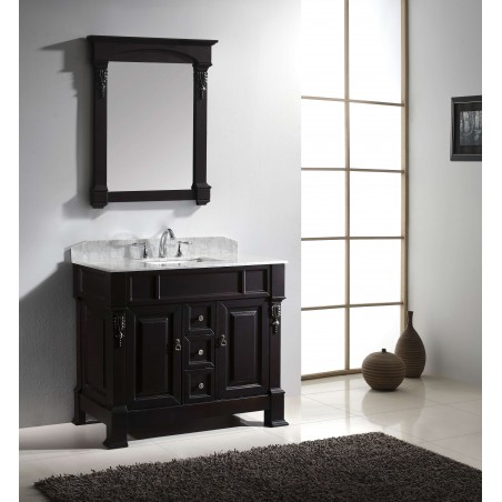 Huntshire 40" Single Bathroom Vanity Cabinet Set in Dark Walnut