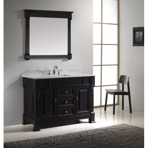 Huntshire 48" Single Bathroom Vanity Cabinet Set in Dark Walnut