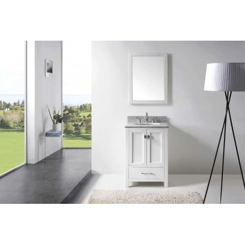 Caroline Avenue 24" Single Bathroom Vanity Cabinet Set in White