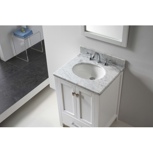 Caroline Avenue 24" Single Bathroom Vanity Cabinet Set in White