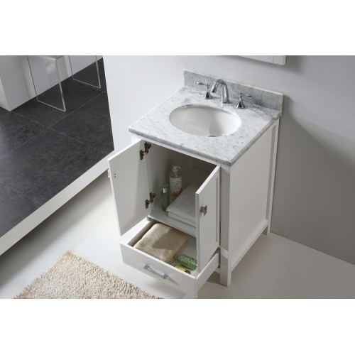 Caroline Avenue 24" Single Bathroom Vanity Cabinet Set in White