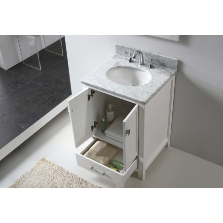 Caroline Avenue 24" Single Bathroom Vanity Cabinet Set in White