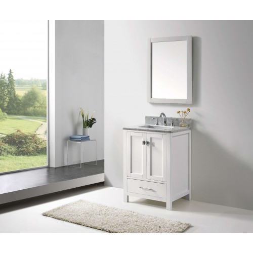 Caroline Avenue 24" Single Bathroom Vanity Cabinet Set in White