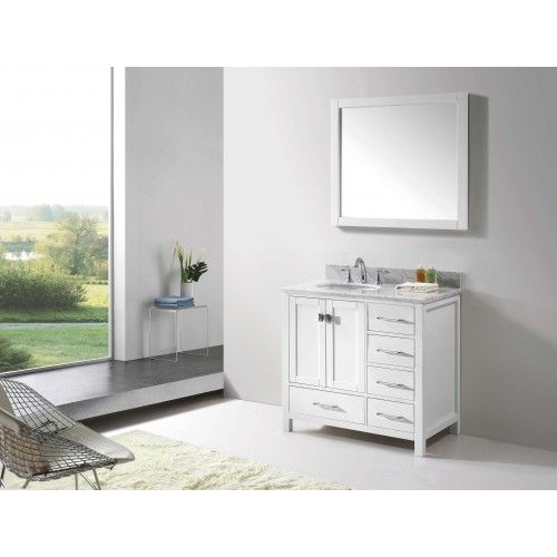 Caroline Avenue 36" Single Bathroom Vanity Cabinet Set in White