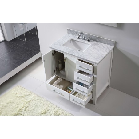 Caroline Avenue 36" Single Bathroom Vanity Cabinet Set in White