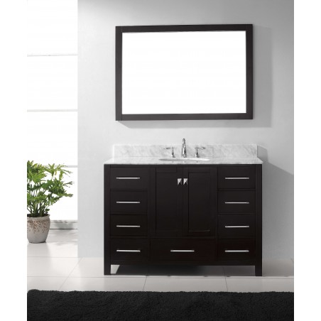 Caroline Avenue 48" Single Bathroom Vanity Cabinet Set in Espresso