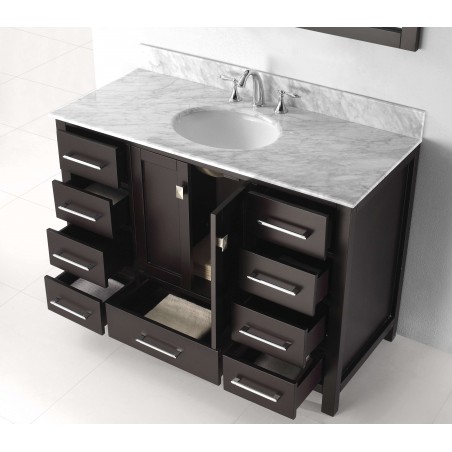 Caroline Avenue 48" Single Bathroom Vanity Cabinet Set in Espresso