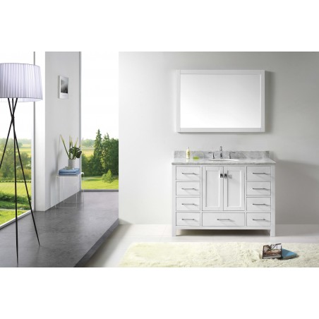 Caroline Avenue 48" Single Bathroom Vanity Cabinet Set in White