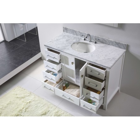 Caroline Avenue 48" Single Bathroom Vanity Cabinet Set in White