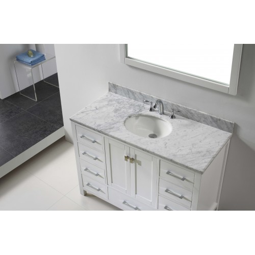 Caroline Avenue 48" Single Bathroom Vanity Cabinet Set in White