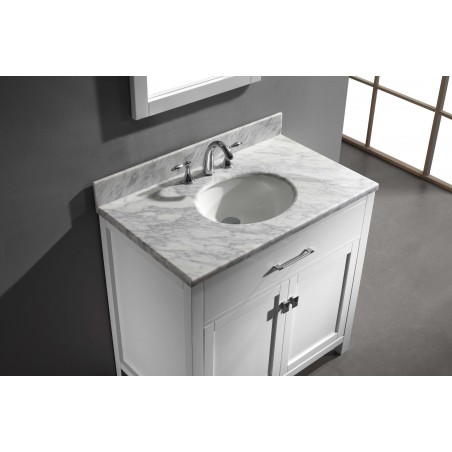 Caroline 36" Single Bathroom Vanity Cabinet Set in White