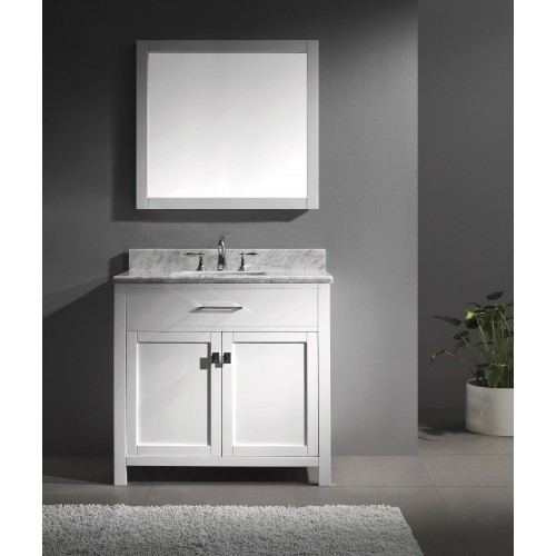 Caroline 36" Single Bathroom Vanity Cabinet Set in White