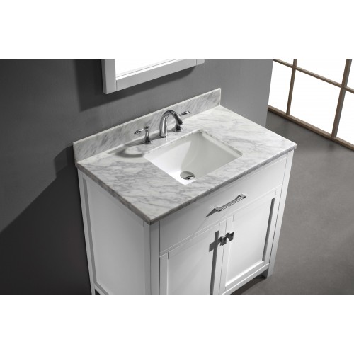 Caroline 36" Single Bathroom Vanity Cabinet Set in White